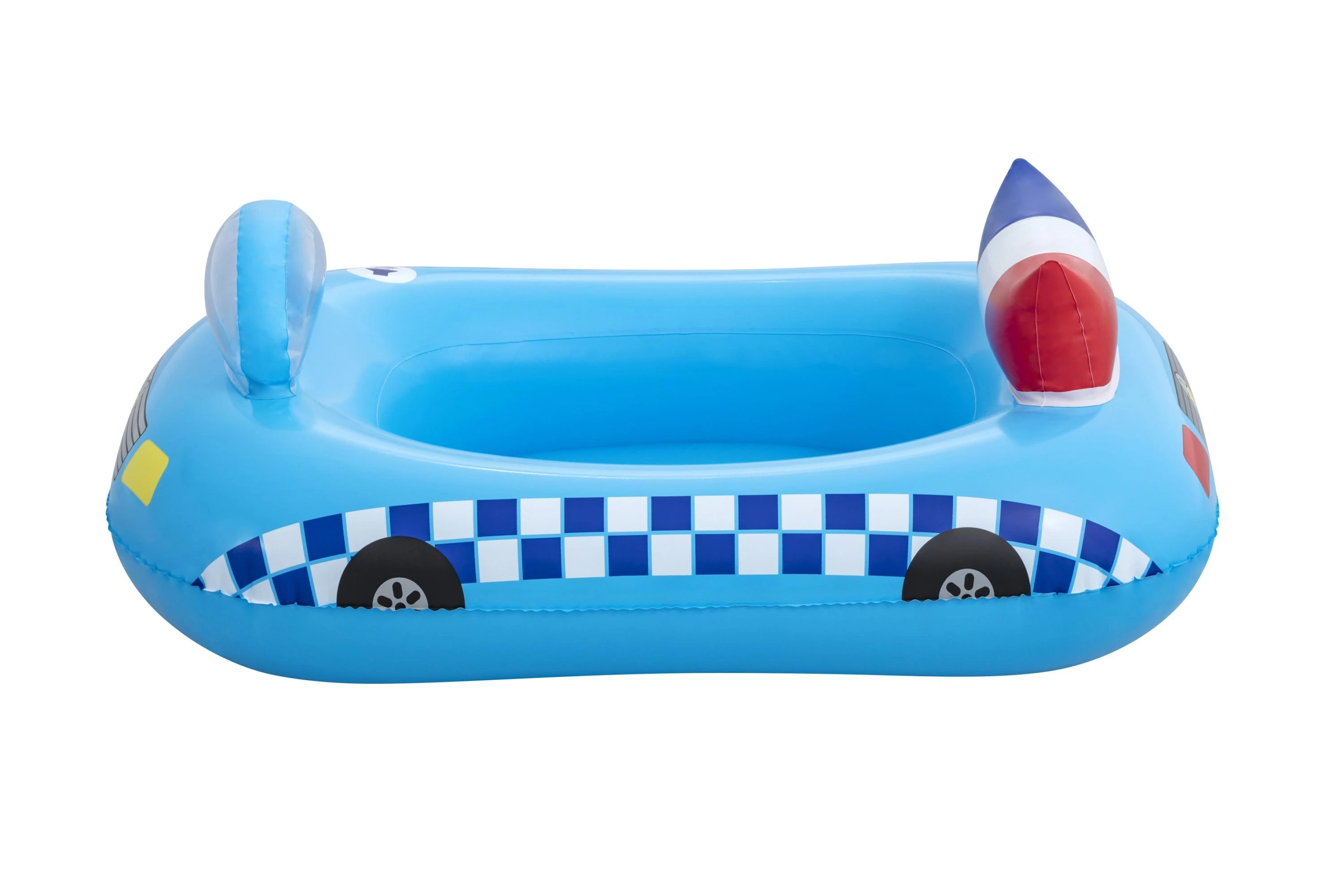 BESTWAY Funspeakers pripučiamas vaikiškas plaustas Police Car su garsu, 97cm x 74cm, 34153