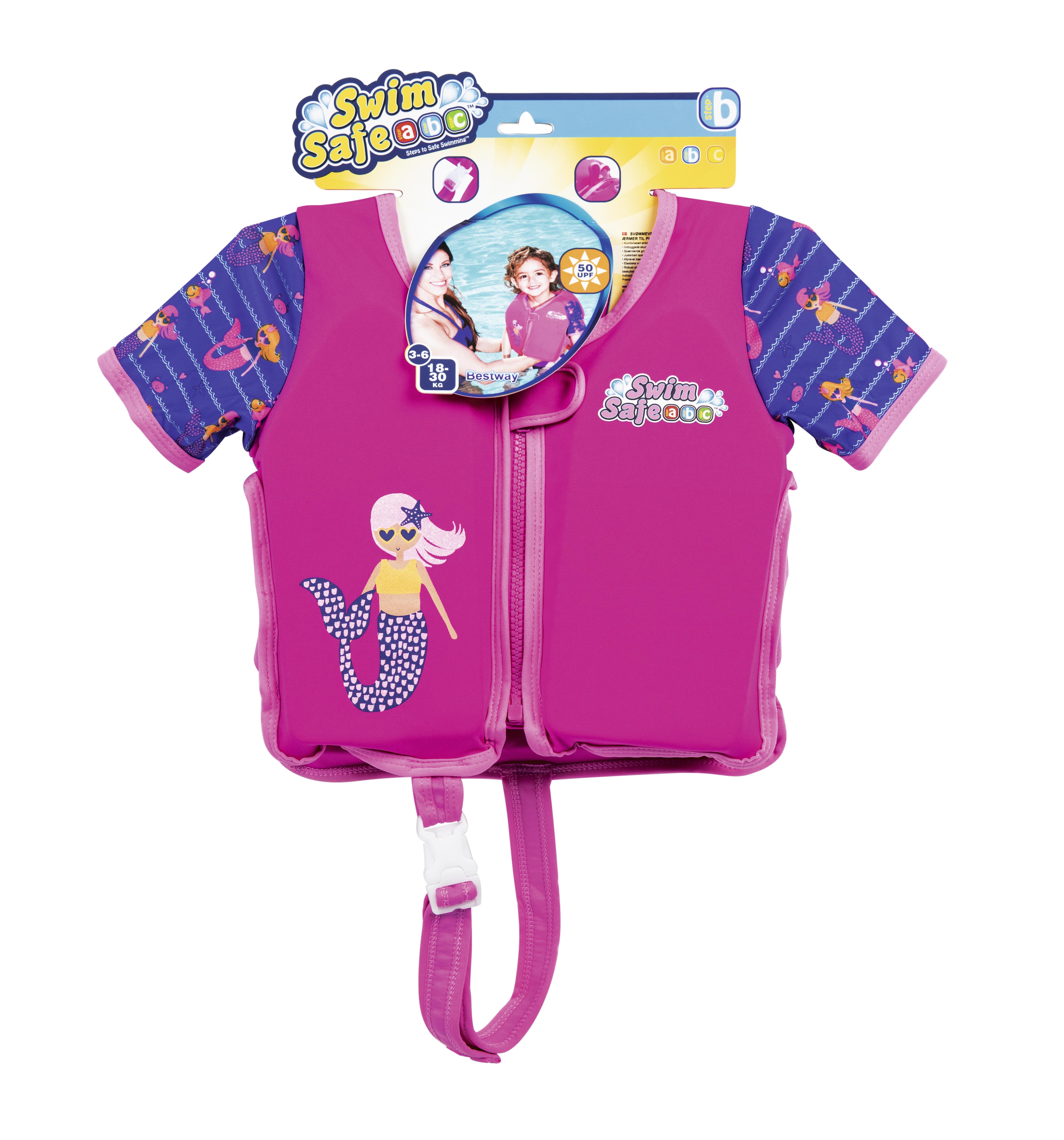 BESTWAY plaukimo liemenės su rankovėmis, 18-30kg, 3-6 metai, asort., 32147