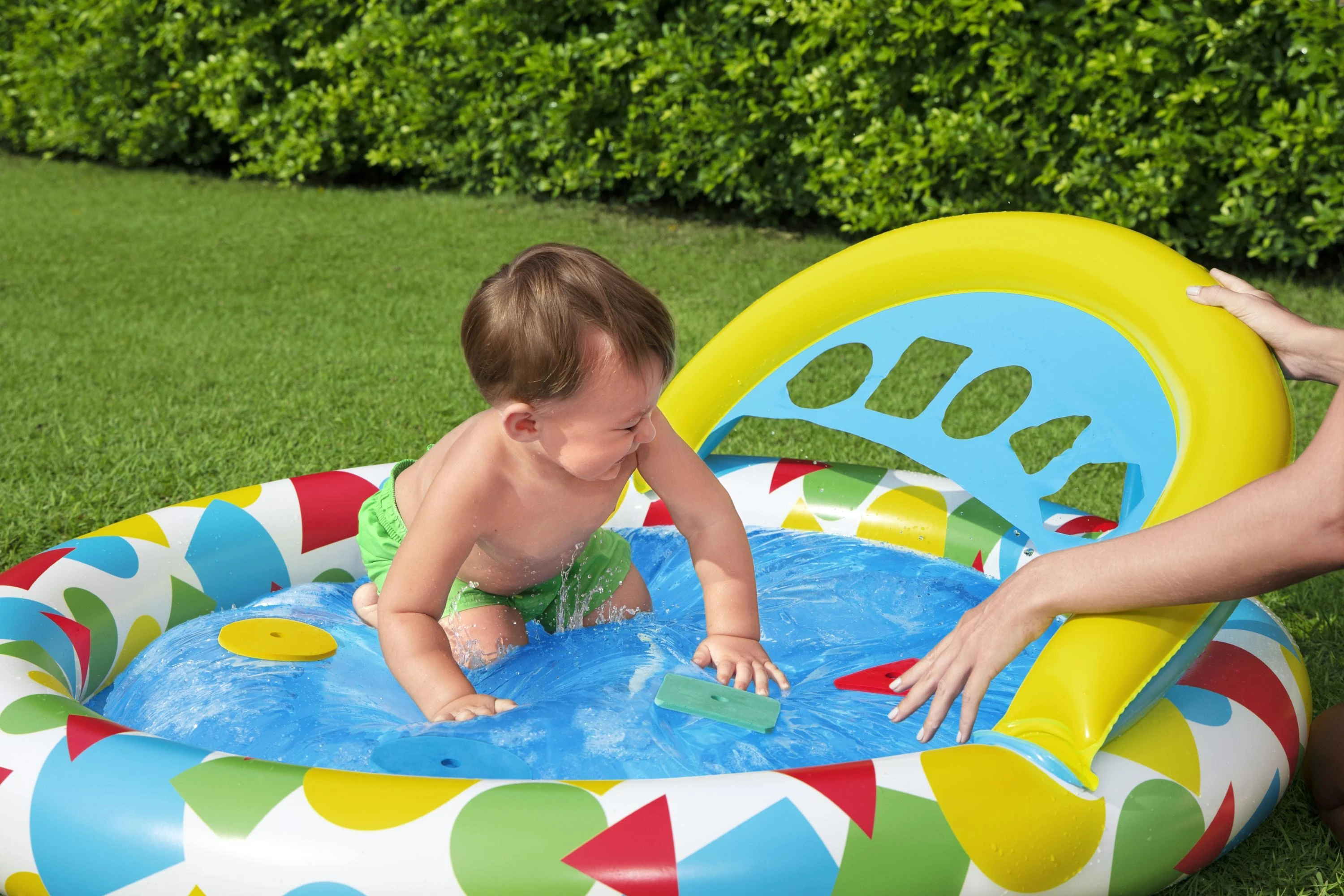 BESTWAY pripučiamas baseinas Splash & Learn, 1.20m x 1.17m x 46cm, 52378
