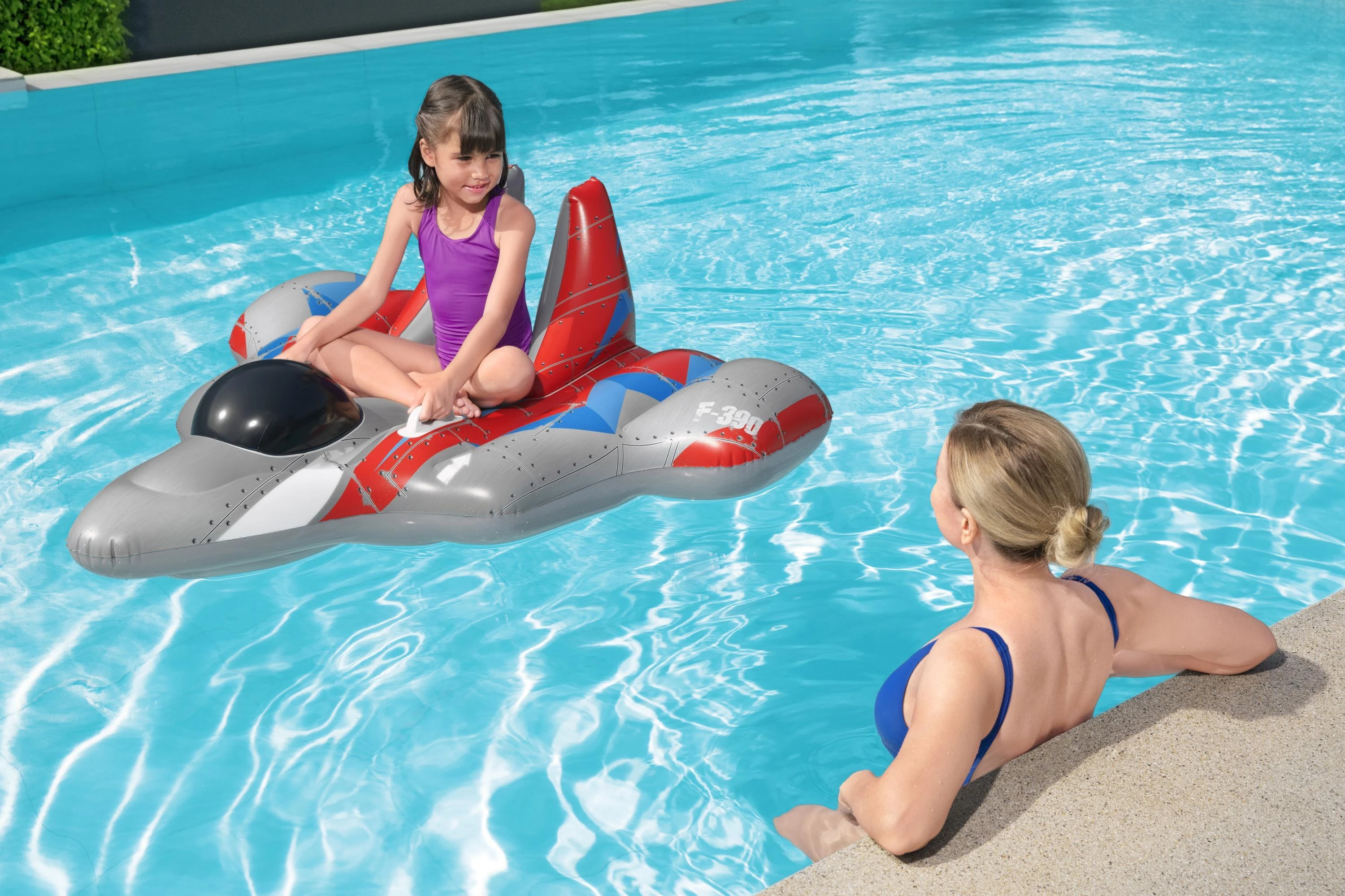 BESTWAY pripučiamas čiužinys Galaxy Glider, 1.36m x 1.35m, 41443