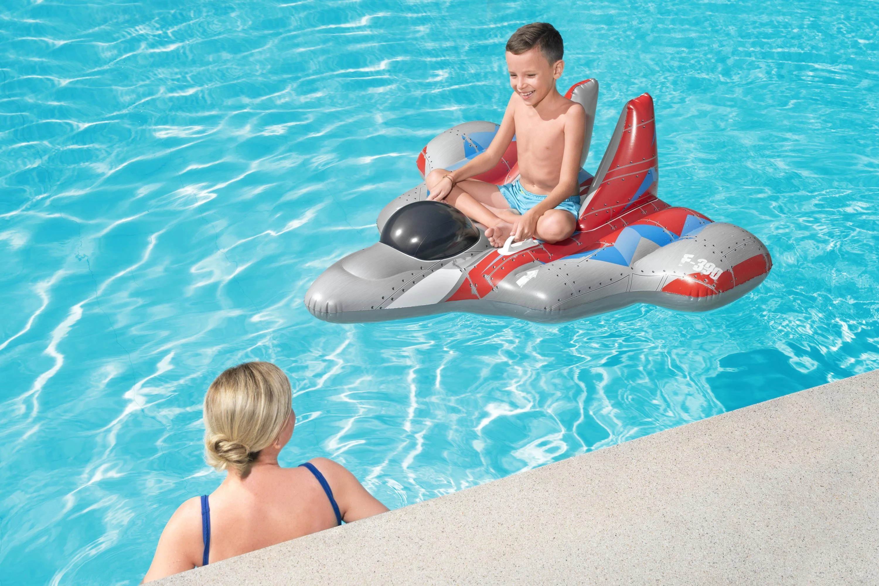 BESTWAY pripučiamas čiužinys Galaxy Glider, 1.36m x 1.35m, 41443