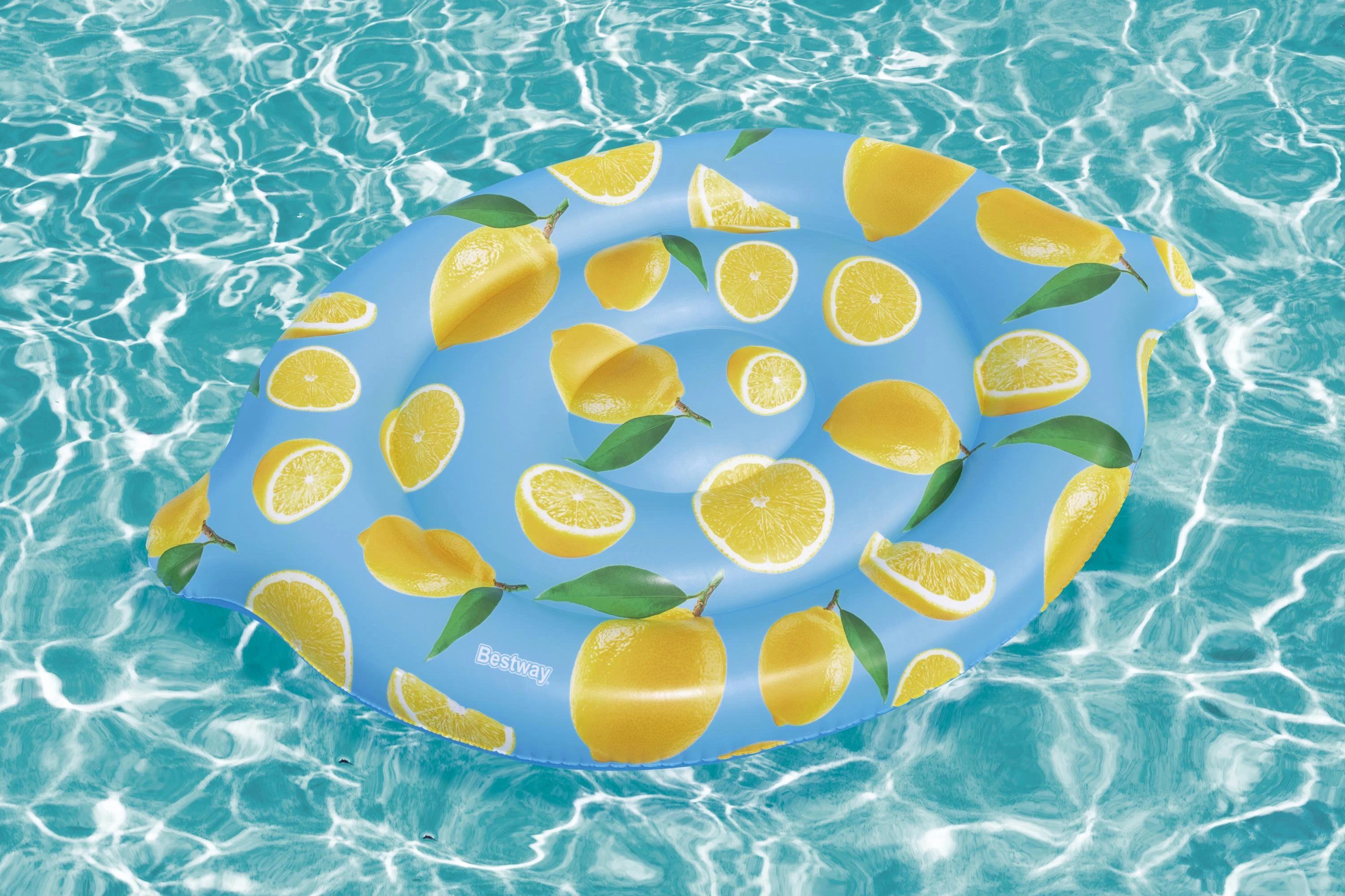 BESTWAY pripučiamas čiužinys Scentsational Lemon, 1.76mx 1.22m, 43392