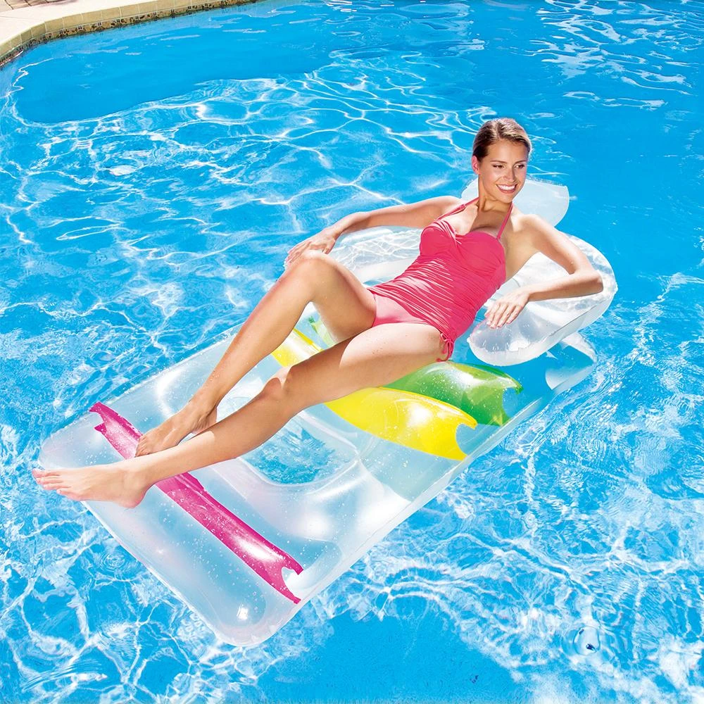 BESTWAY pripučiamas čiužinys su atlošu Kool Lounge, 1.65m x 89cm, 43011