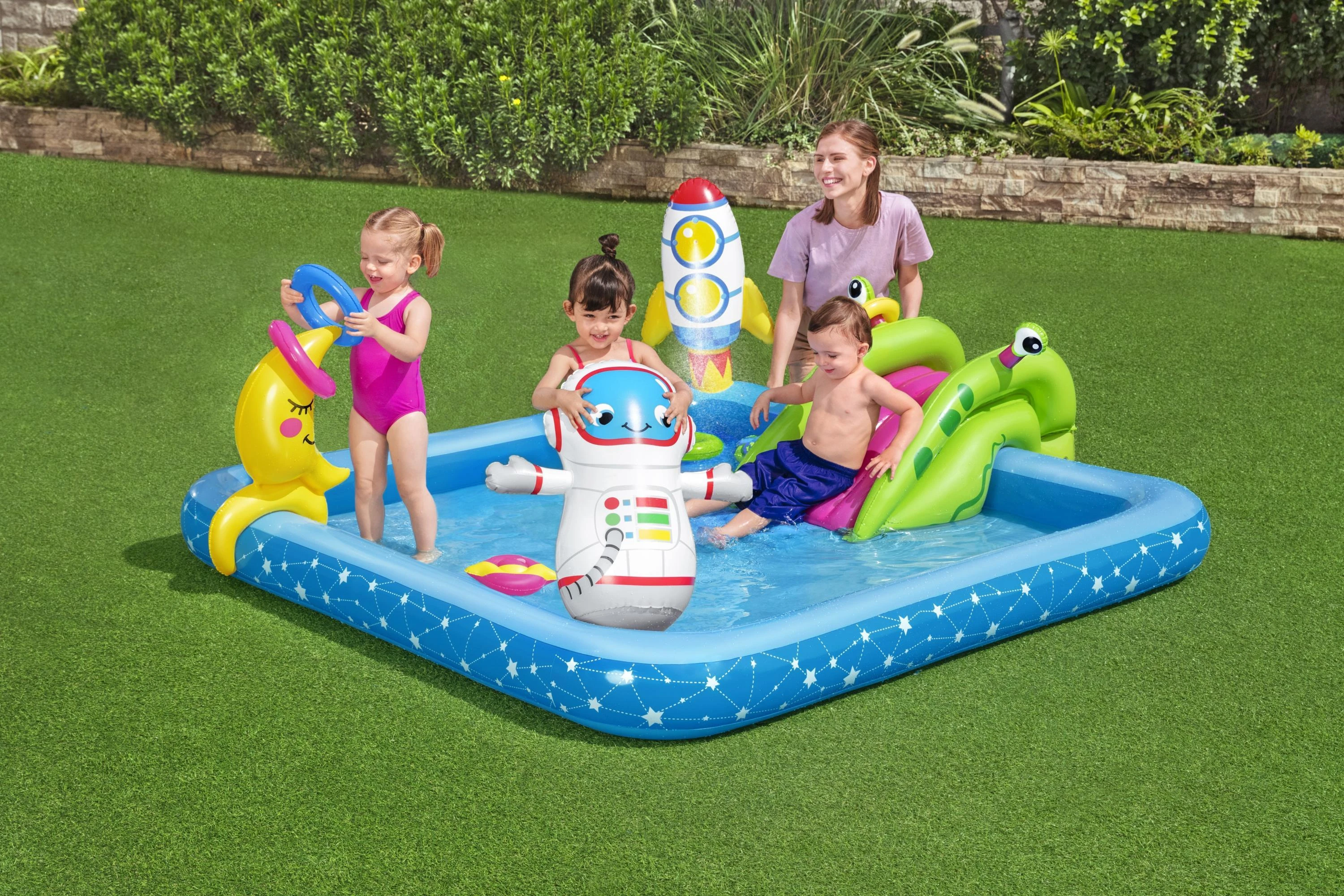 BESTWAY pripučiamas žaidimų centras Little Astronaut, 2.28m x 2.06m x 0.84m, 53126