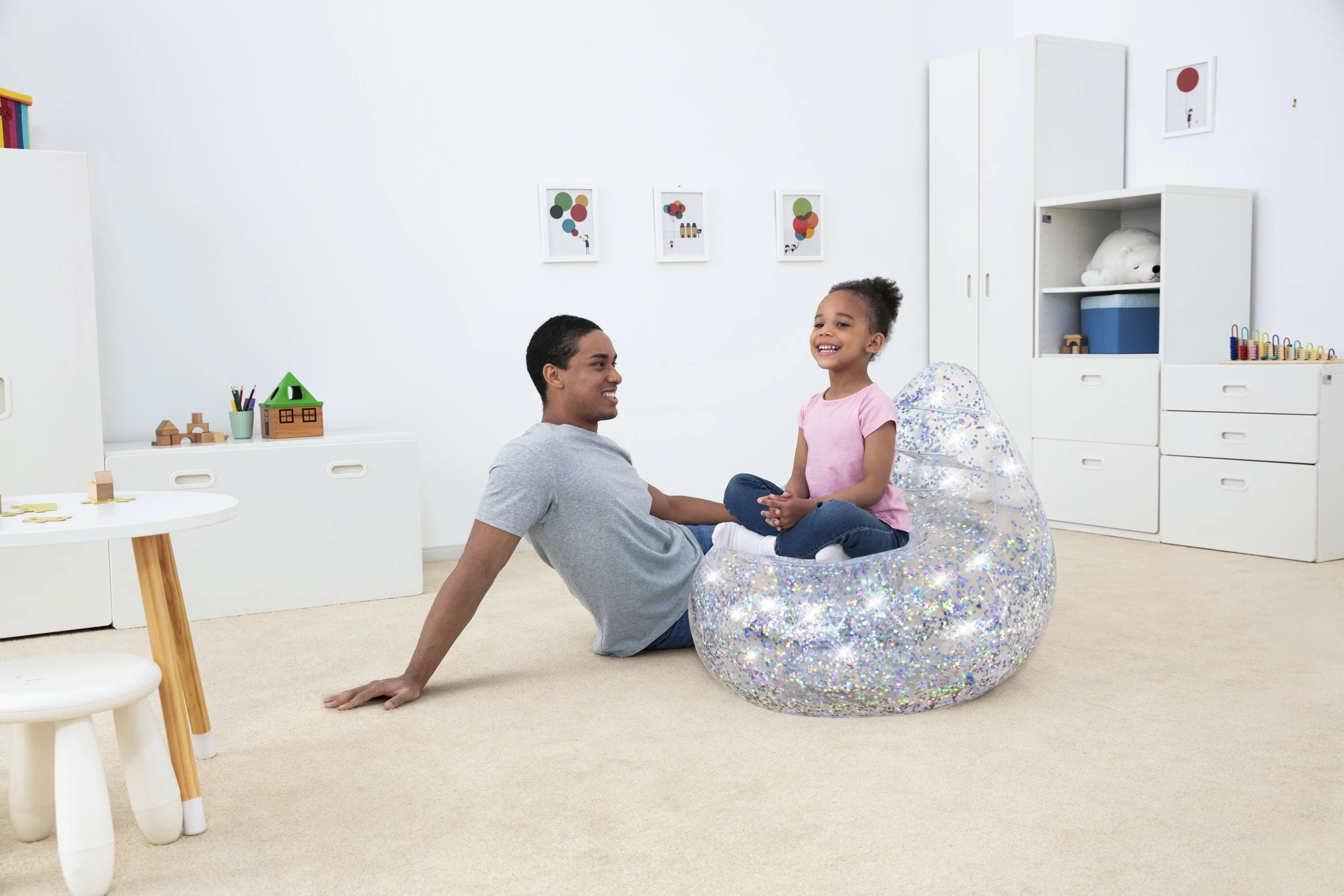 BESTWAY sėdmaišis Glitter Dream, 72cm x 72cm x 64cm, 75105