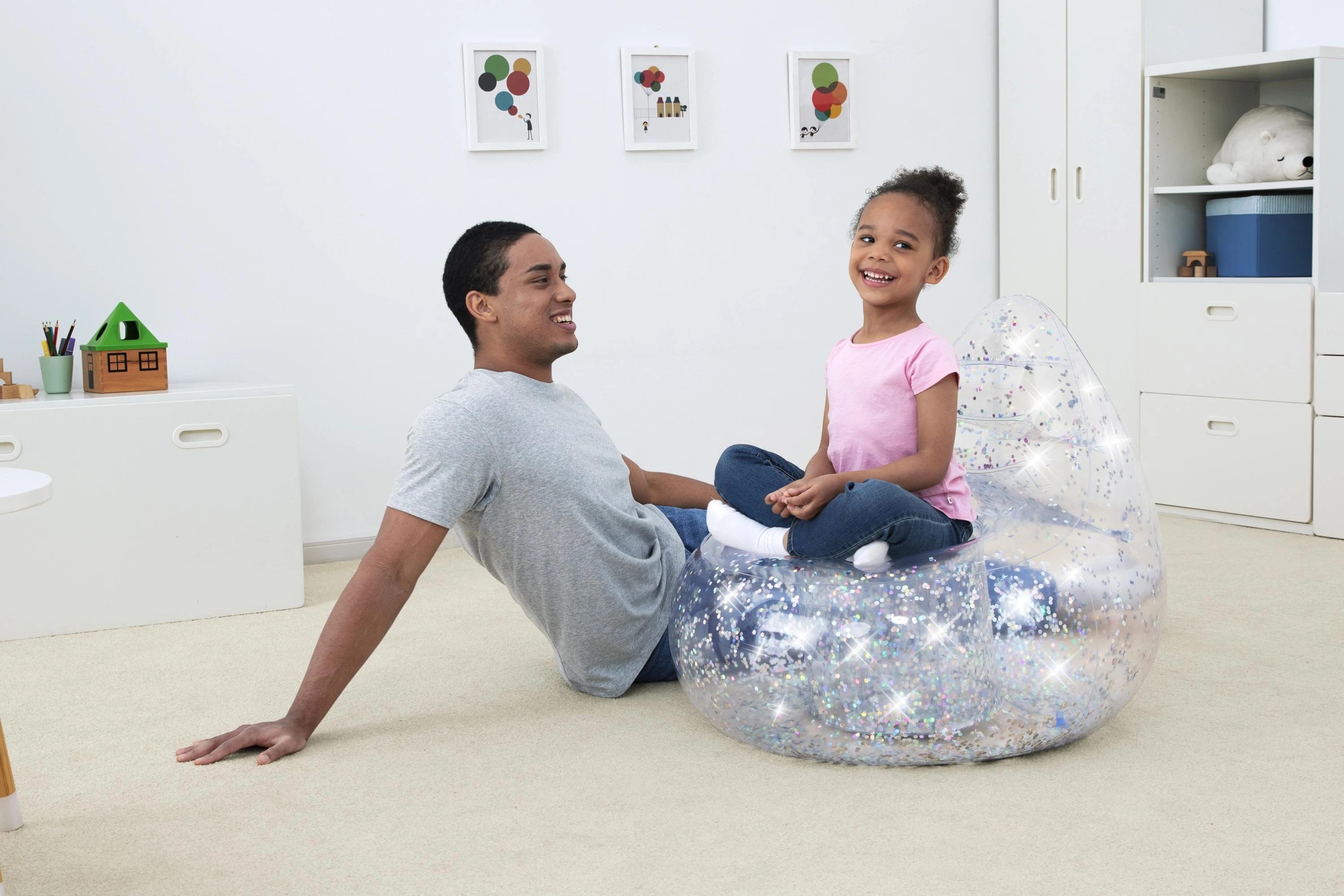 BESTWAY sėdmaišis Glitter Dream, 72cm x 72cm x 64cm, 75105