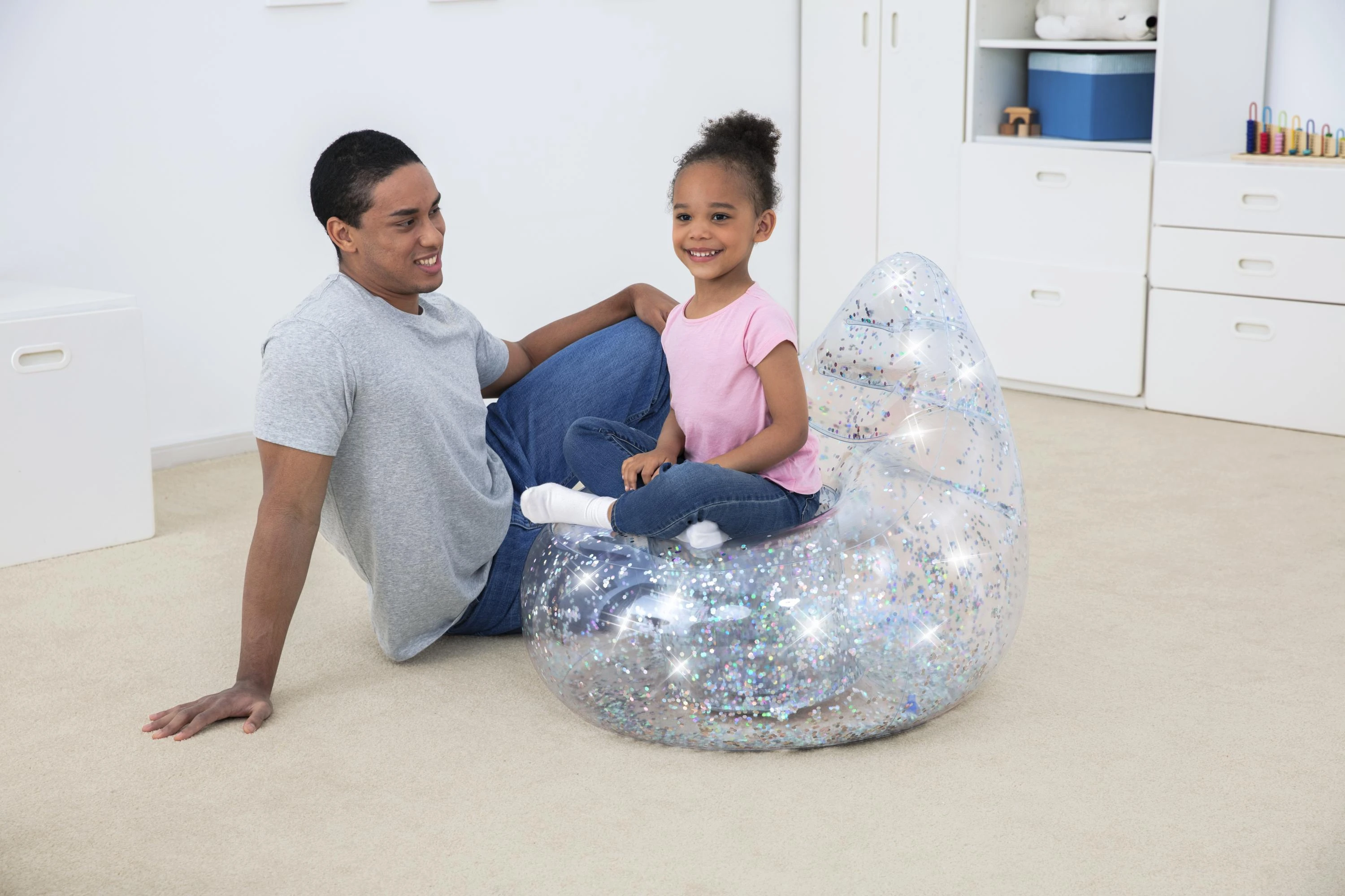 BESTWAY sėdmaišis Glitter Dream, 72cm x 72cm x 64cm, 75105