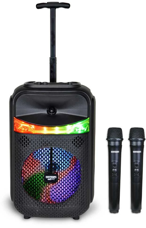 BONTEMPI belaidis garsiakalbis su 2 mikrofonais ir RGB šviesomis, 49 1070
