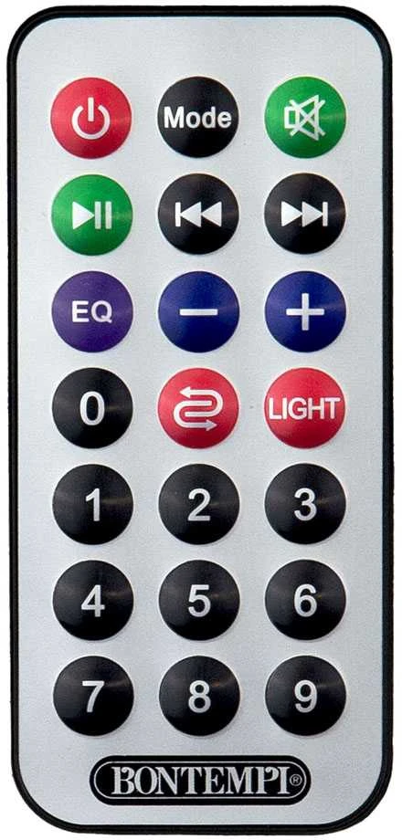BONTEMPI belaidis garsiakalbis su 2 mikrofonais ir RGB šviesomis, 49 1070