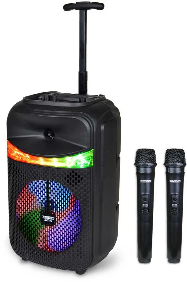 BONTEMPI belaidis garsiakalbis su 2 mikrofonais ir RGB šviesomis, 49 1070