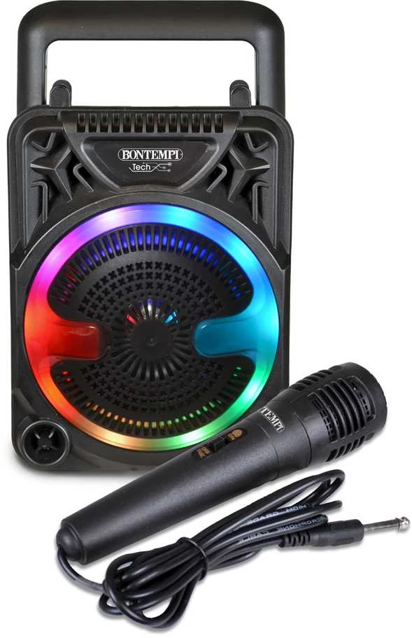 BONTEMPI belaidis garsiakalbis su mikrofonu ir RGB šviesomis, 49 1000