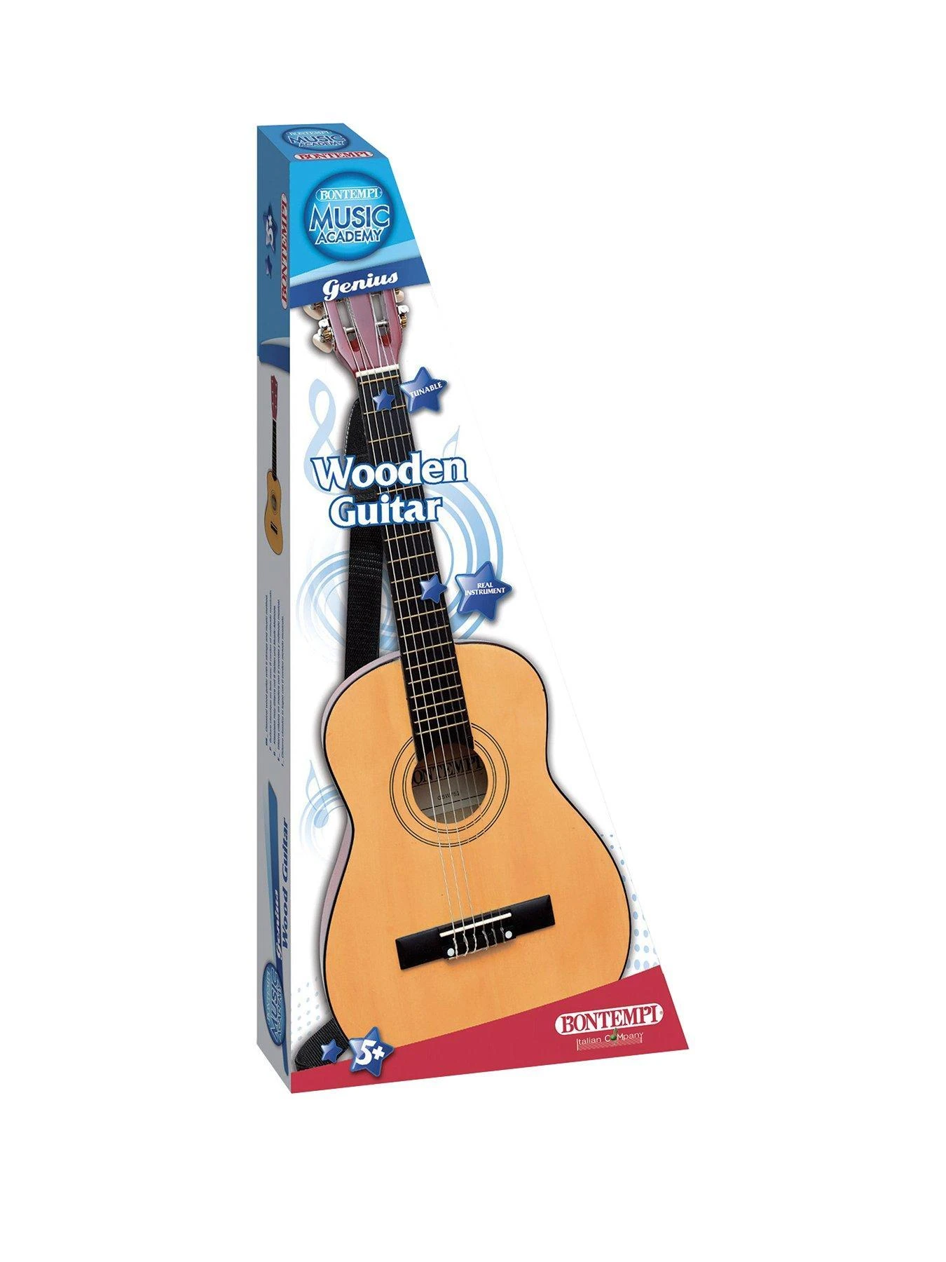 BONTEMPI klasikinė gitara medinė 75 cm su diržu, 21 7520/21 7530