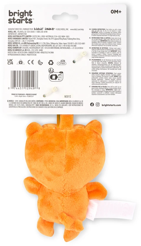 BRIGHT STARTS veiklos žaislas žaislas Jingle Joy Tiger, 12949