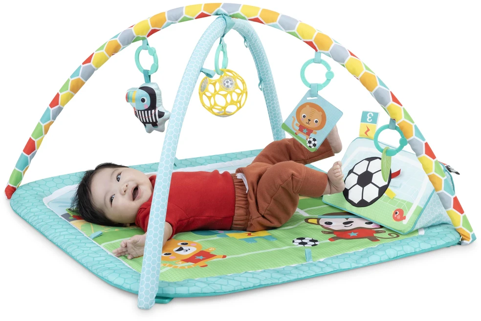 BRIGHT STARTS žaidimų kilimėlis Grip & Kick Activity Gym, 17165