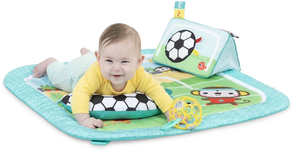 BRIGHT STARTS žaidimų kilimėlis Grip & Kick Activity Gym, 17165