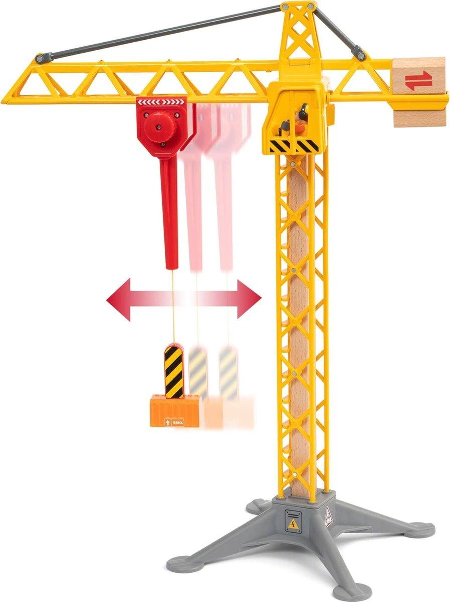 Brio geležinkelis BRIO statybinis kranas su šviesomis, 33835