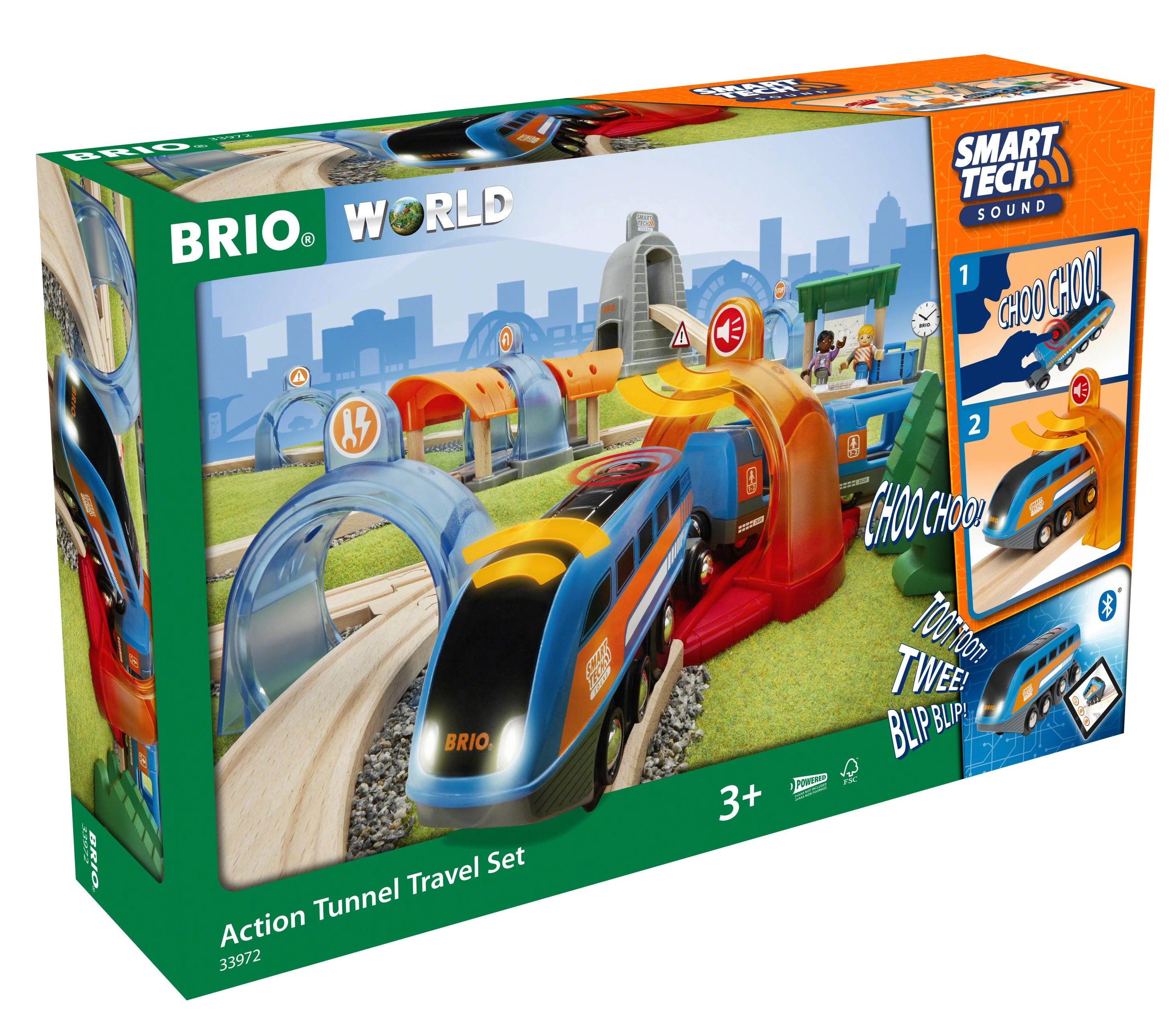 Brio Railway BRIO traukinio bėgių rinkinys Smart Tech Deluxe, 33972