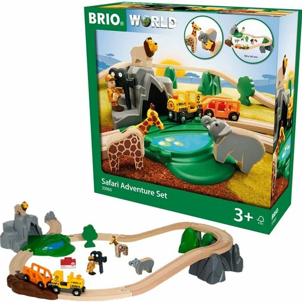 BRIO RAILWAY Safari nuotykių rinkinys, 33960