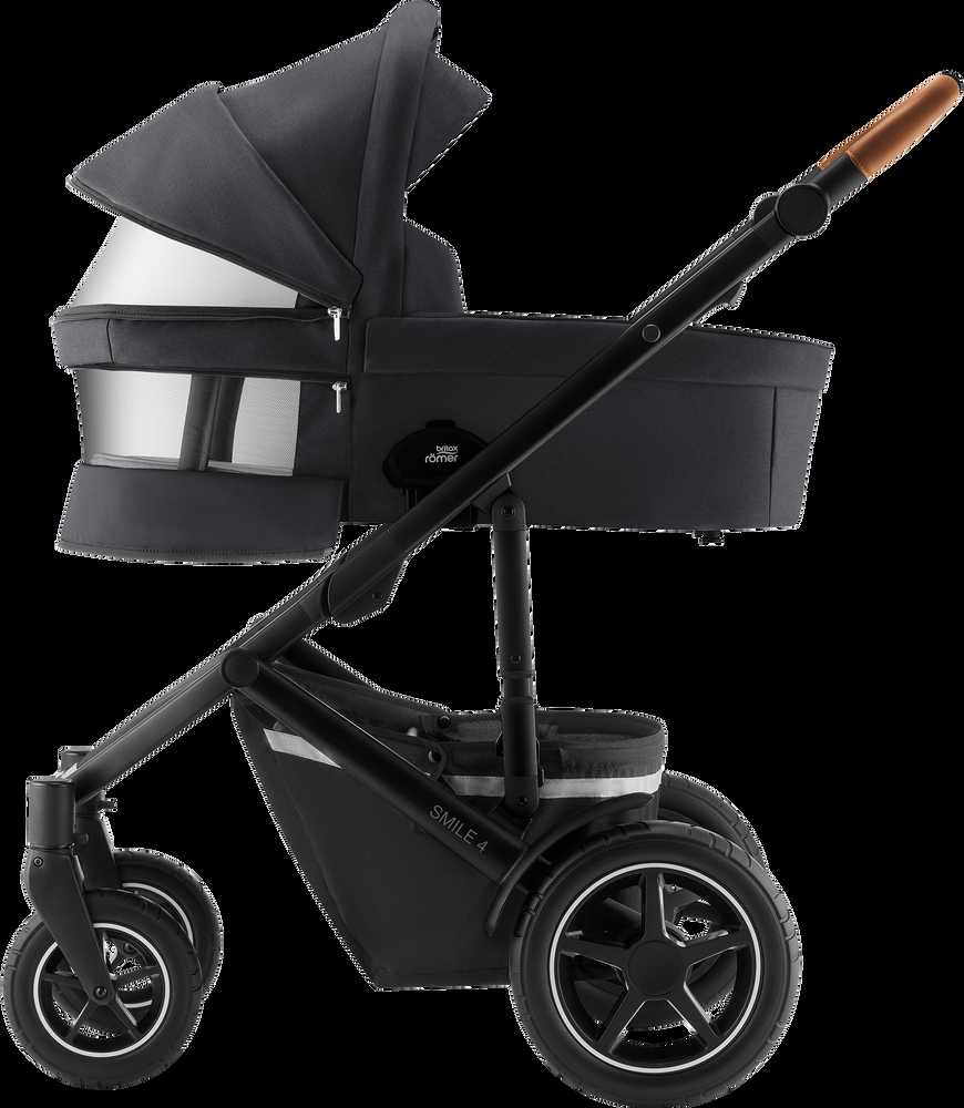 Britax Romer Smile 4 vežimėlio lopšys, Pilkos (Midnight) spalvos