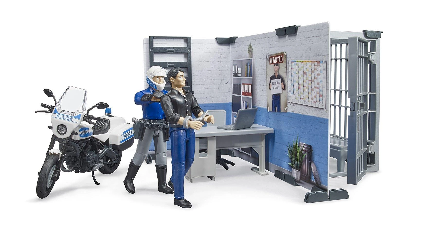 BRUDER 1:16 policijos nuovada su policijos motociklu, 62732