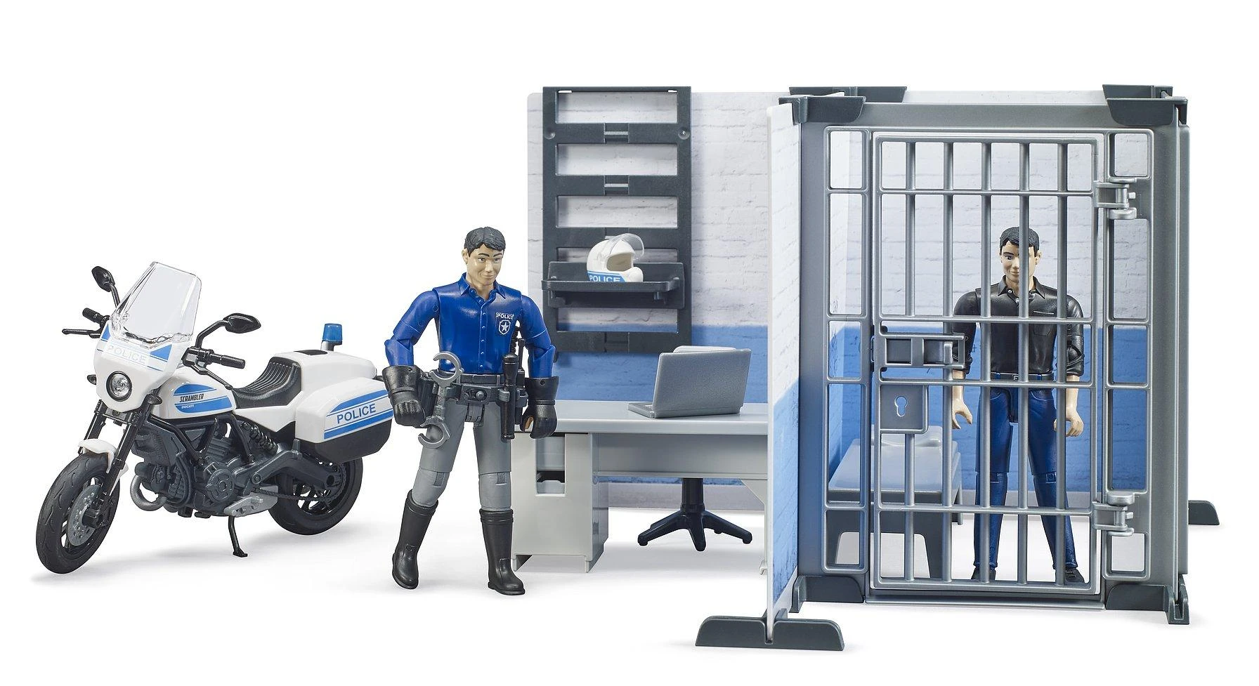 BRUDER 1:16 policijos nuovada su policijos motociklu, 62732