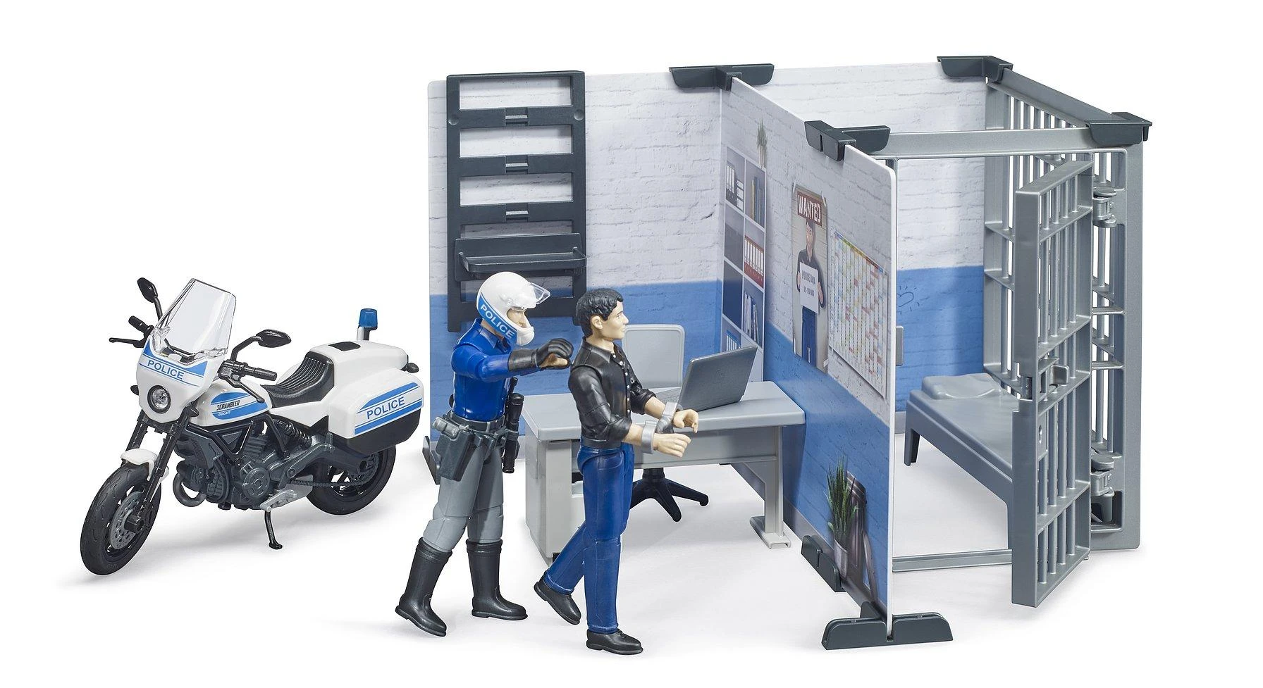 BRUDER 1:16 policijos nuovada su policijos motociklu, 62732