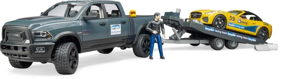 BRUDER automobilis RAM 2500 Power Wagon su priekaba, 02504