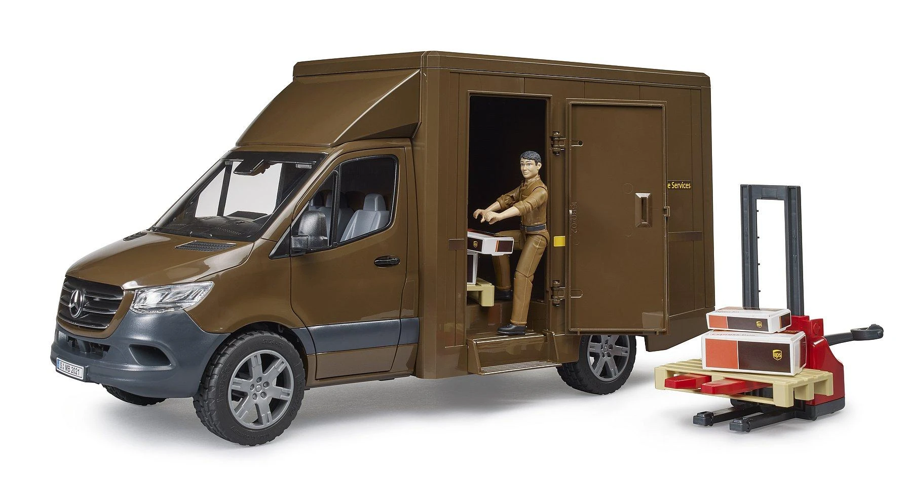 BRUDER MB Sprinter UPS su vairuotoju ir priedais, 02678