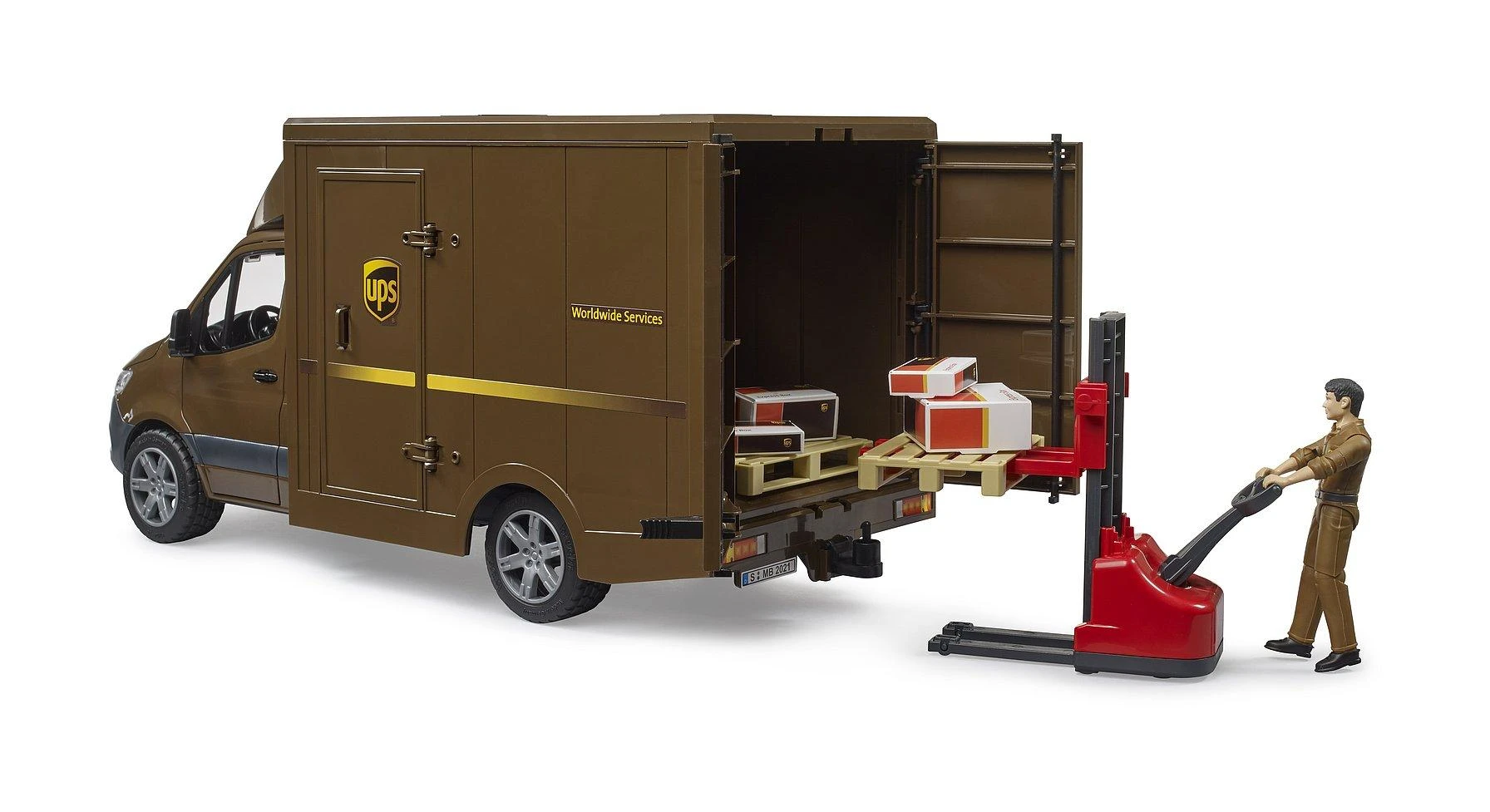 BRUDER MB Sprinter UPS su vairuotoju ir priedais, 02678