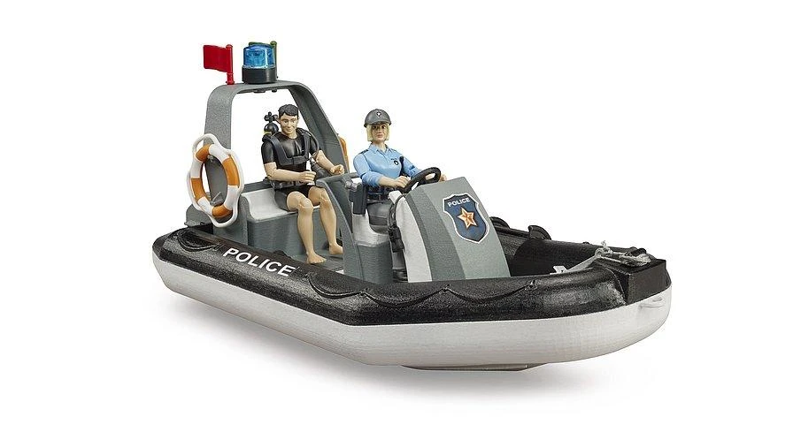 BRUDER RAM 2500 policijos pikapas su priekaba ir valtimi, 02507