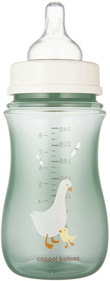 Žalsvas 240 ml buteliukas su žąsiukais
