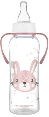 Rožinis buteliukas su rankenomis Cute Animals 250ml