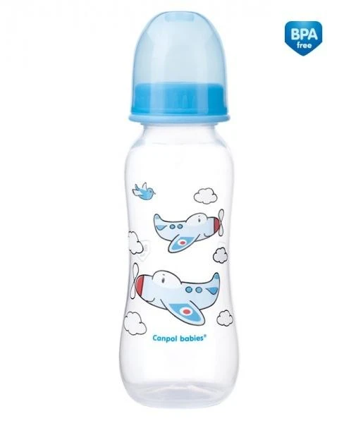 CANPOL BABIES buteliukas, transparent, 12 mėn+, 250 ml, 59/200