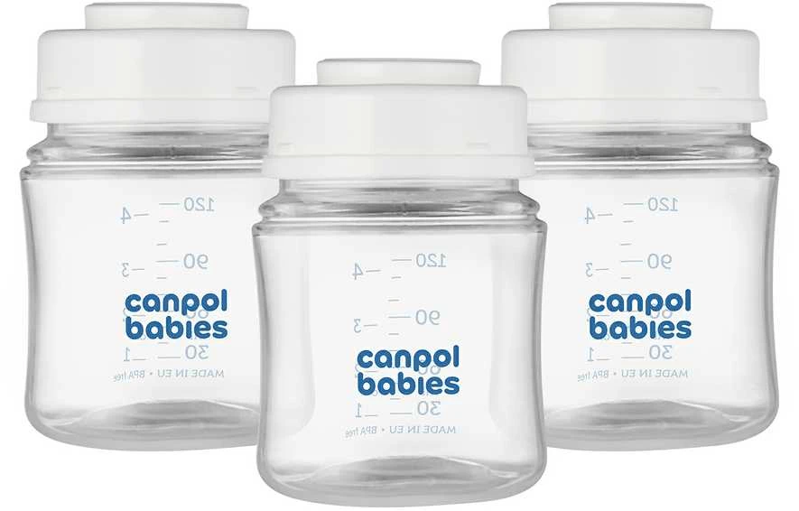 Canpolbabies CANPOL BABIES buteliukų rinkinys pieno laikymui, 3x120ml, 0M+, 35/235
