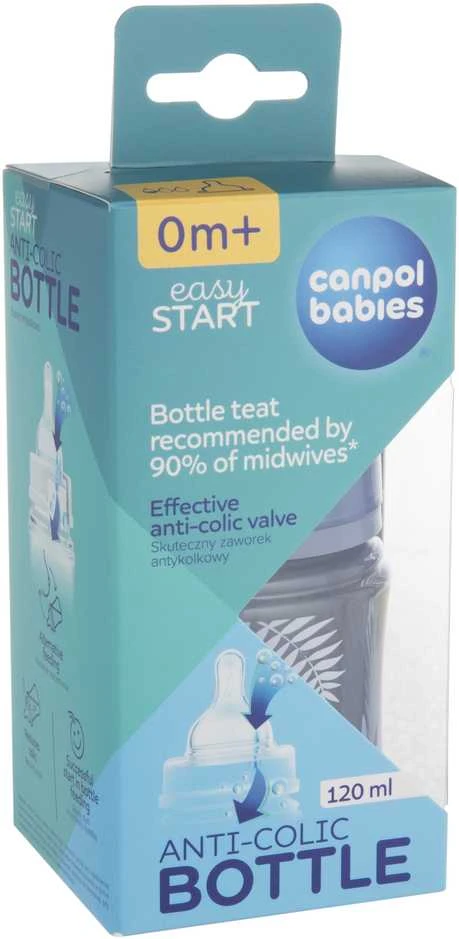 CANPOL BABIES EasyStart Anti-Colic buteliukas 120ml GOLD, 35/239_blu