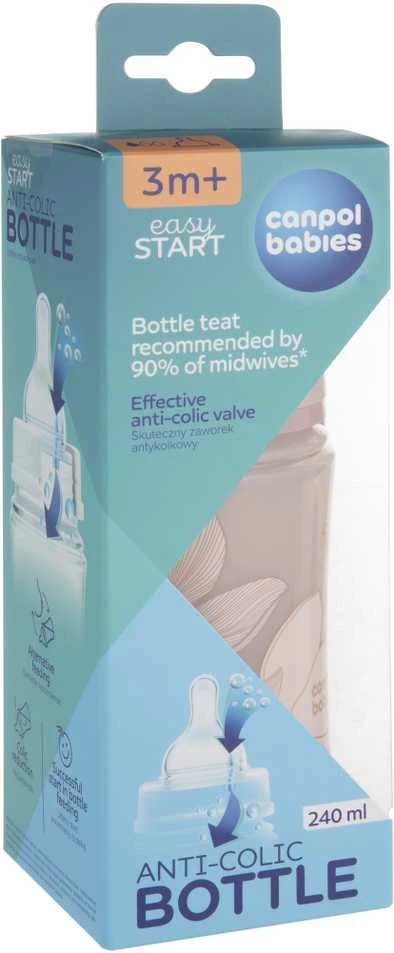 Canpolbabies CANPOL BABIES EasyStart Anti-Colic buteliukas 240ml GOLD, 35/240_pin
