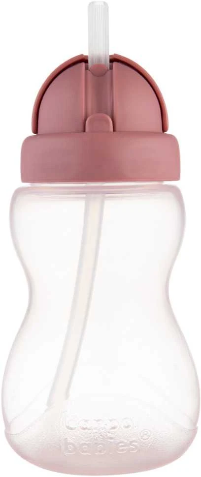 CANPOL 56/109_pin2 vandens butelis su sulankstomu silikoniniu vamzdeliu, 270 ml, rožinis
