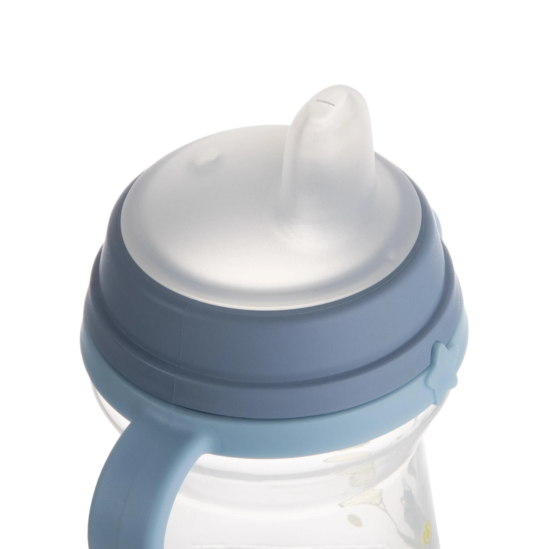 Canpol babies gertuvė su silikoniniu snapeliu FirstCup 250ml BONJOUR PARIS (56/613_blu)