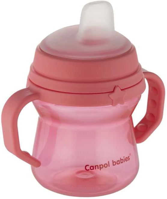 Canpol babies gertuvė su silikoniniu snapeliu FirstCup 150ml (56/614_pin)