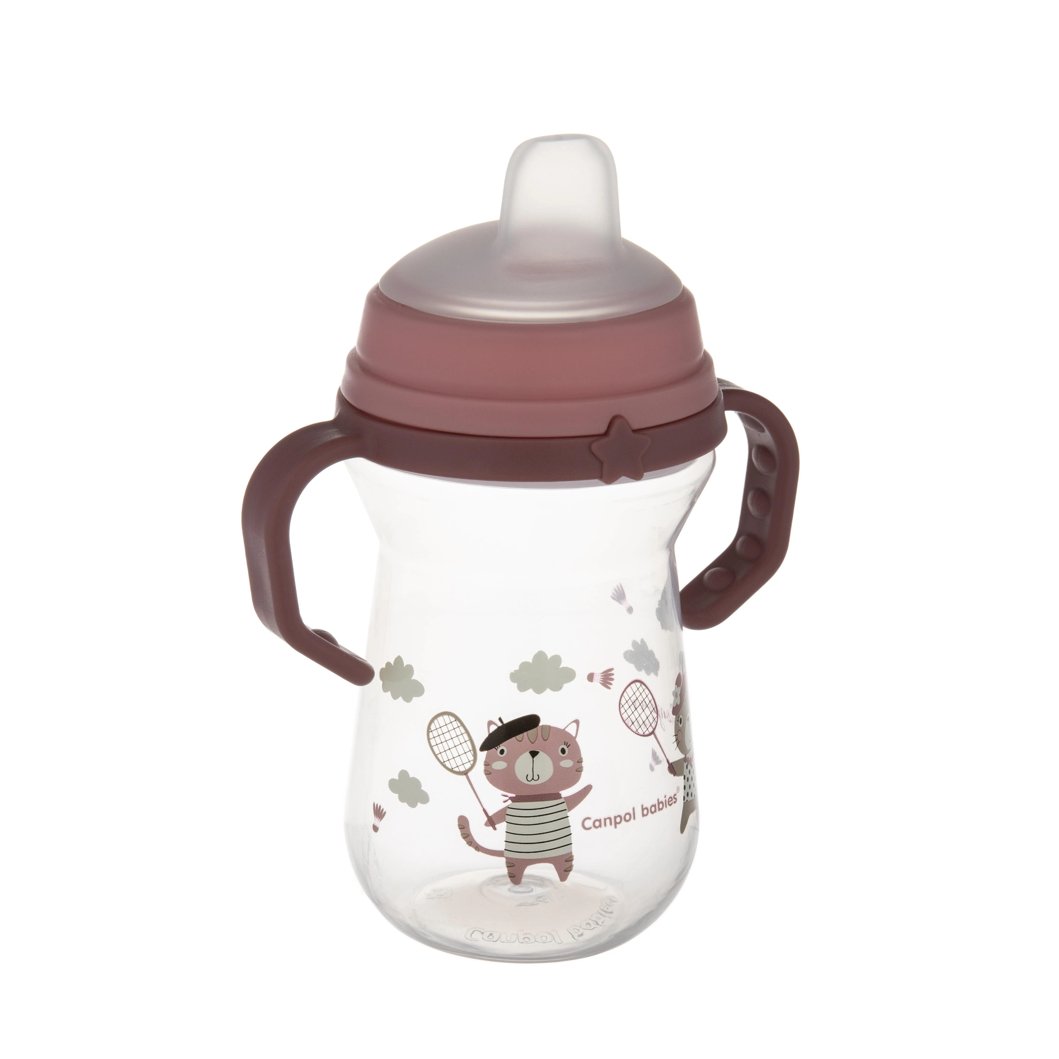 Canpol babies gertuvė su silikoniniu snapeliu FirstCup 250ml BONJOUR PARIS (56/613_pin)