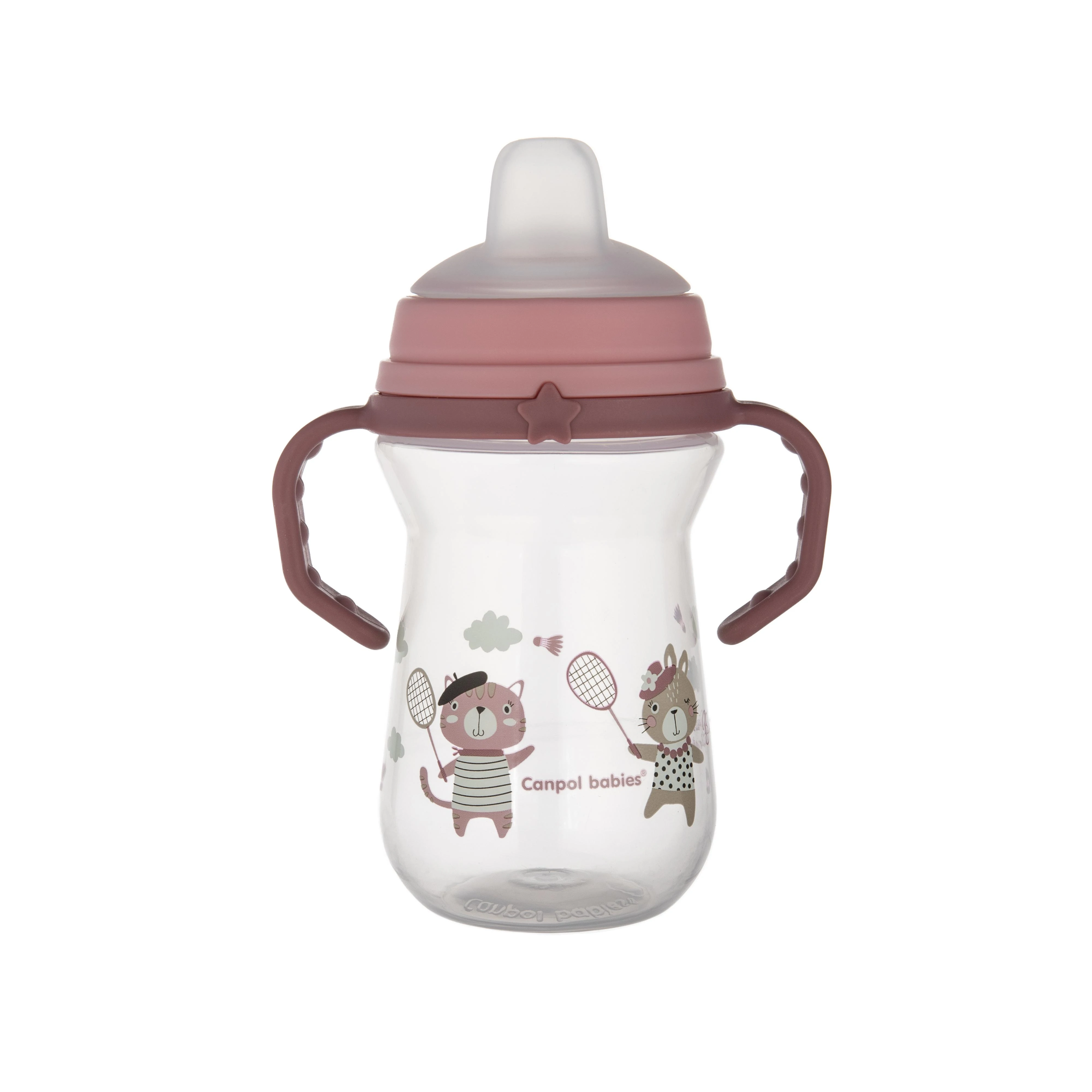 Canpol babies gertuvė su silikoniniu snapeliu FirstCup 250ml BONJOUR PARIS (56/613_pin)