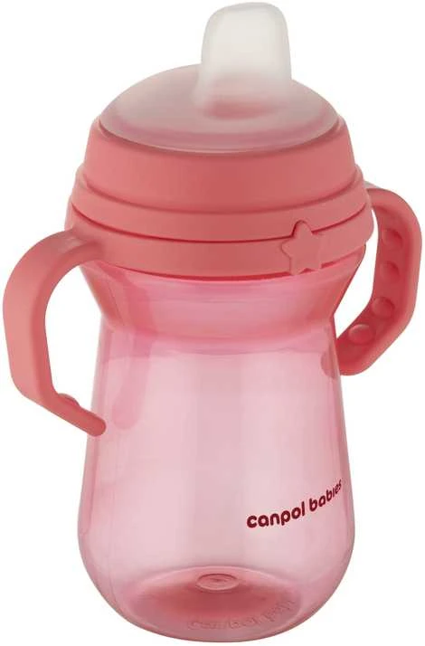 Canpol babies gertuvė su silikoniniu snapeliu FirstCup 250ml (56/615_pin)