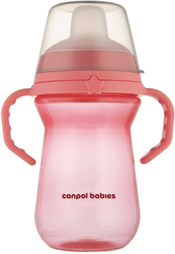 Canpol babies gertuvė su silikoniniu snapeliu FirstCup 250ml (56/615_pin)