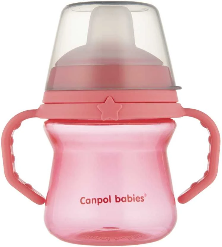 Canpol babies gertuvė su silikoniniu snapeliu FirstCup 150ml (56/614_pin) aprašymas - Prekės nuotrauka