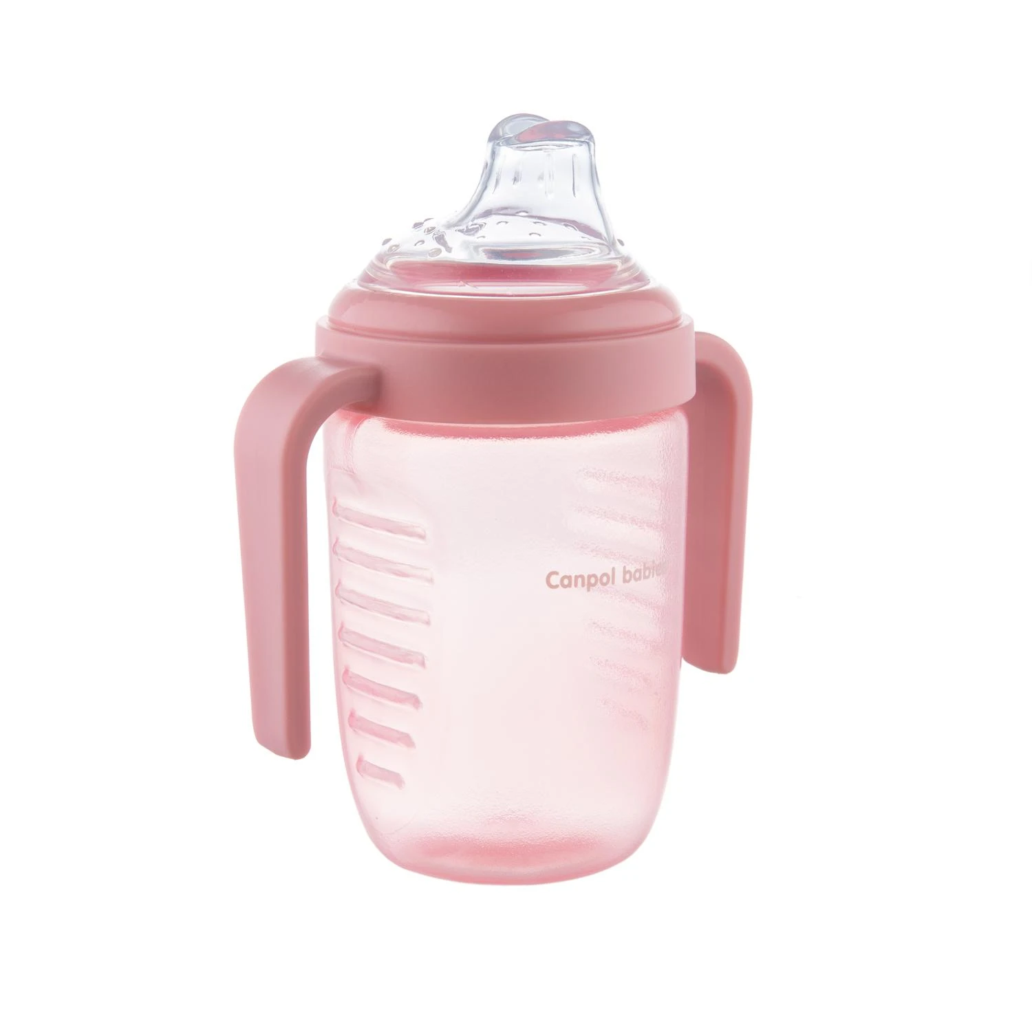 Canpolbabies CANPOL BABIES neišsiliejantis puodelis su silikoniniu žinduku, 9m+, 220ml, 56/605
