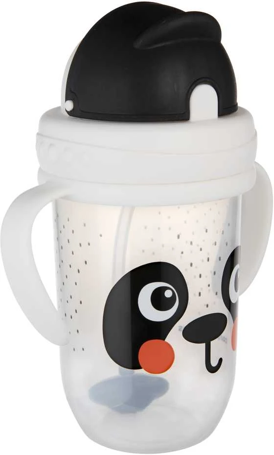 Canpolbabies CANPOL BABIES neišsipilanti gertuvė su šiaudeliu BABIESBOO PANDA, 270 ml, 56/617_whi