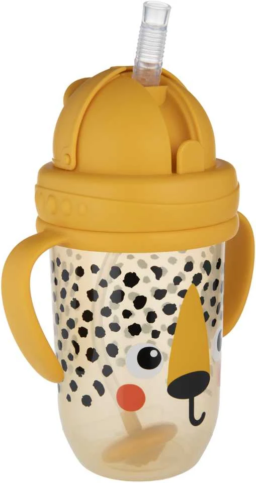 CANPOL BABIES neišsipilanti gertuvė su šiaudeliu BABIESBOO CHEETAH, 270 ml, 56/617_ora