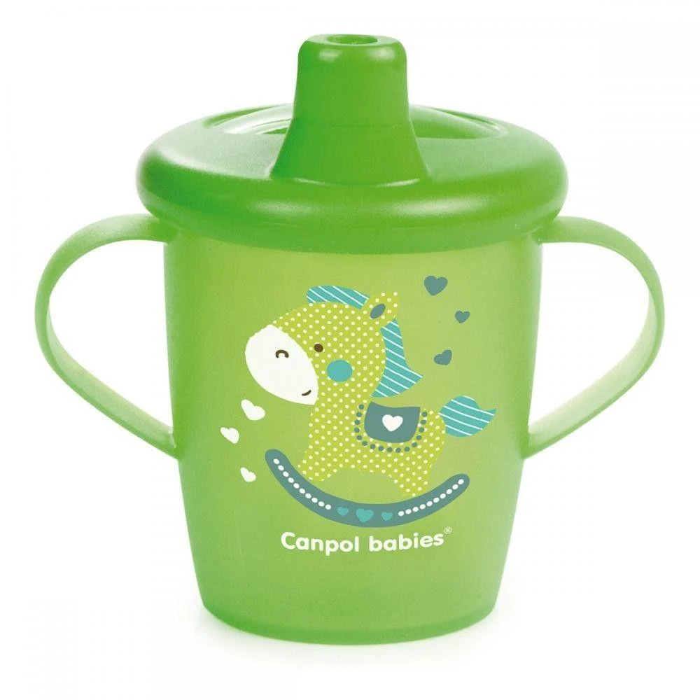 Canpolbabies CANPOL BABIES neišsipilantis puodelis, žalias, 250 ml, 31/200_gre