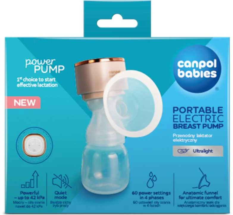 CANPOL BABIES nešiojamas elektrinis pientraukis PowerPump, 20/107