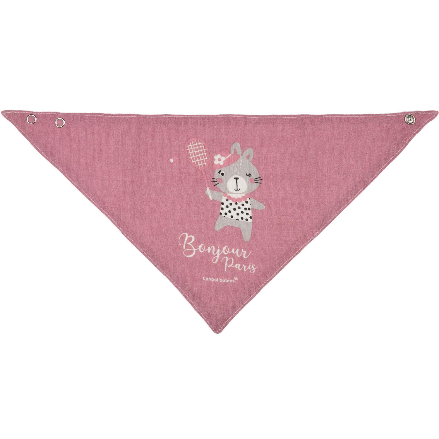 Canpolbabies CANPOL BABIES pirmasis muslino seilinukas BONJOUR PARIS, 0m+, 2 vnt., pink, 26/900_pin